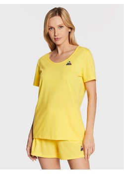 Le Coq Sportif T-Shirt 2220322 Żółty Regular Fit ze sklepu MODIVO w kategorii Bluzki damskie - zdjęcie 182697381