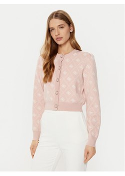 Guess Kardigan W4BR0D Z3JD2 Różowy Regular Fit ze sklepu MODIVO w kategorii Swetry damskie - zdjęcie 182697394
