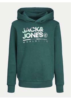 Jack&Jones Junior Bluza Luke 12259795 Zielony Standard Fit ze sklepu MODIVO w kategorii Bluzy chłopięce - zdjęcie 182697402