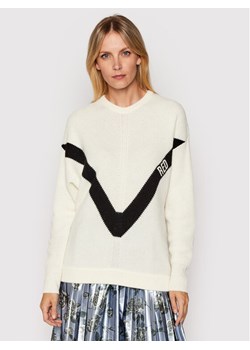 Red Valentino Sweter WR0KC08R66R Beżowy Relaxed Fit ze sklepu MODIVO w kategorii Swetry damskie - zdjęcie 182697803