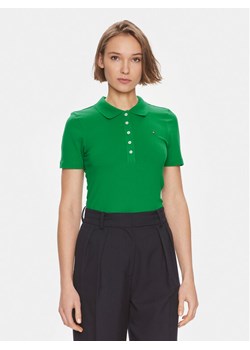 Tommy Hilfiger Polo 1985 WW0WW37823 Zielony Slim Fit ze sklepu MODIVO w kategorii Bluzki damskie - zdjęcie 182697904