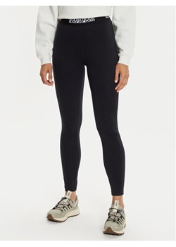 Napapijri Legginsy M-Box Logo NP0A4HZ7 Czarny Slim Fit ze sklepu MODIVO w kategorii Spodnie damskie - zdjęcie 182697912