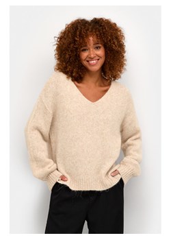 Kaffe Sweter Sarla 10506829 1311061 Beżowy Relaxed Fit ze sklepu MODIVO w kategorii Swetry damskie - zdjęcie 182697942