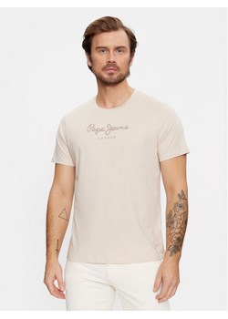 Pepe Jeans T-Shirt Eggo N PM508208 Beżowy Regular Fit ze sklepu MODIVO w kategorii T-shirty męskie - zdjęcie 182697944
