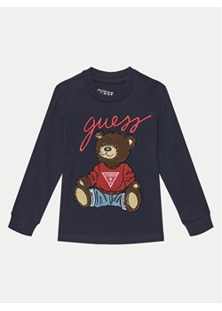 Guess Bluzka L5RI32 K8HM4 Granatowy Regular Fit ze sklepu MODIVO w kategorii Bluzki dziewczęce - zdjęcie 182698063