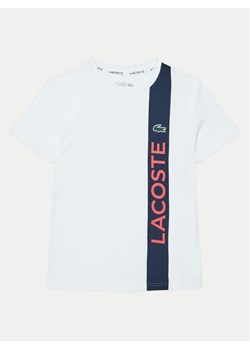 Lacoste T-Shirt TJ8489 Biały Regular Fit ze sklepu MODIVO w kategorii T-shirty chłopięce - zdjęcie 182698103