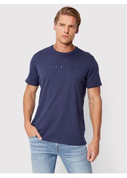 Guess T-Shirt M2BP47 K7HD0 Granatowy Regular Fit ze sklepu MODIVO w kategorii T-shirty męskie - zdjęcie 182698200