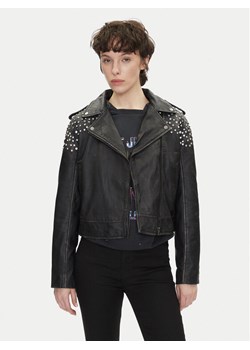 Pepe Jeans Kurtka skórzana Fantasy PL402523 Czarny Regular Fit ze sklepu MODIVO w kategorii Kurtki damskie - zdjęcie 182698484
