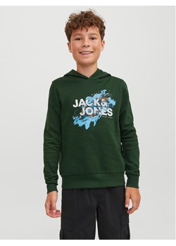 Jack&Jones Junior Bluza 12237210 Zielony Regular Fit ze sklepu MODIVO w kategorii Bluzy chłopięce - zdjęcie 182698734