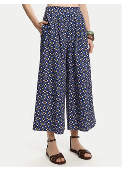 Weekend Max Mara Kuloty Virgin 2515131102 Niebieski Relaxed Fit ze sklepu MODIVO w kategorii Spodnie damskie - zdjęcie 182698770