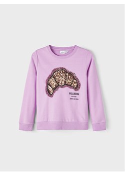 NAME IT Bluza 13219588 Fioletowy Regular Fit ze sklepu MODIVO w kategorii Bluzy dziewczęce - zdjęcie 182698853