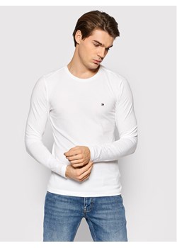 Tommy Hilfiger Longsleeve MW0MW10804 Biały Slim Fit ze sklepu MODIVO w kategorii T-shirty męskie - zdjęcie 182699444
