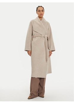 IVY OAK Płaszcz wełniany Carrie Rose IO111048 Beżowy Loose Fit ze sklepu MODIVO w kategorii Płaszcze damskie - zdjęcie 182699472