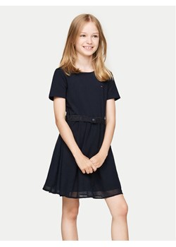 Tommy Hilfiger Sukienka codzienna KG0KG08197 D Granatowy Regular Fit ze sklepu MODIVO w kategorii Sukienki dziewczęce - zdjęcie 182699553