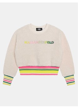 Karl Lagerfeld Kids Bluza Z15460 M Biały Regular Fit ze sklepu MODIVO w kategorii Bluzy dziewczęce - zdjęcie 182699770