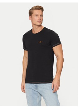 Aeronautica Militare T-Shirt AM1UTI003 Czarny Regular Fit ze sklepu MODIVO w kategorii T-shirty męskie - zdjęcie 182699772