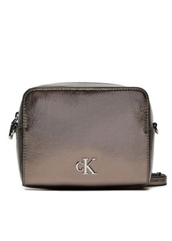Calvin Klein Jeans Torebka Minimal Monogram Camera Bag Tum K60K612728 Szary ze sklepu MODIVO w kategorii Listonoszki - zdjęcie 182699871