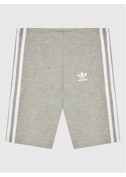 adidas Szorty sportowe adicolor Cycling HD2039 Szary Slim Fit ze sklepu MODIVO w kategorii Spodenki dziewczęce - zdjęcie 182699902