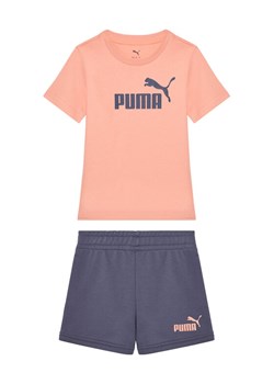 Puma Komplet t-shirt i spodenki Ess 686307 Różowy Regular Fit ze sklepu MODIVO w kategorii Komplety dziewczęce - zdjęcie 182700011