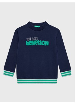 United Colors Of Benetton Bluza 3J68G104C Granatowy Regular Fit ze sklepu MODIVO w kategorii Bluzy chłopięce - zdjęcie 182700051