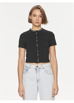 Calvin Klein Jeans T-Shirt Logo J20J223093 Czarny Slim Fit ze sklepu MODIVO w kategorii Bluzki damskie - zdjęcie 182700082