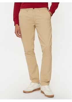 U.S. Polo Assn. Chinosy MUP3346 Beżowy Slim Fit ze sklepu MODIVO w kategorii Spodnie męskie - zdjęcie 182700092