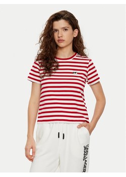 KARL LAGERFELD T-Shirt A1W17099 Czerwony Regular Fit - id: 0000304578816 - marki Karl Lagerfeld - 182700181 KARL LAGERFELD T-Shirt A1W17099 Czerwony Regular Fit ze sklepu MODIVO w kategorii Bluzki damskie - zdjęcie 182700181