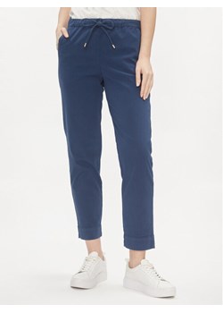 Max Mara Leisure Spodnie materiałowe Terreno 2416131058 Granatowy Regular Fit ze sklepu MODIVO w kategorii Spodnie damskie - zdjęcie 182700423