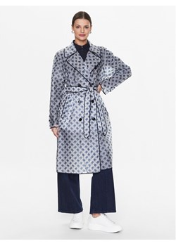 Tommy Hilfiger Trencz Transparent WW0WW38075 Niebieski Regular Fit ze sklepu MODIVO w kategorii Płaszcze damskie - zdjęcie 182700512