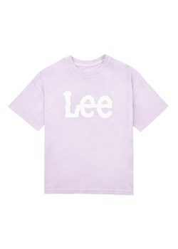 Lee T-Shirt Overdye LEG5080 Fioletowy Regular Fit ze sklepu MODIVO w kategorii Bluzki dziewczęce - zdjęcie 182700533