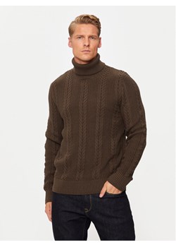 Jack&Jones Golf 12261441 Brązowy Regular Fit ze sklepu MODIVO w kategorii Swetry męskie - zdjęcie 182700534