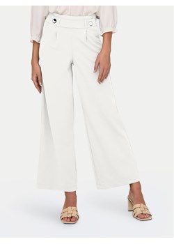 JDY Spodnie materiałowe Geggo 15208430 Biały Wide Leg ze sklepu MODIVO w kategorii Spodnie damskie - zdjęcie 182700553