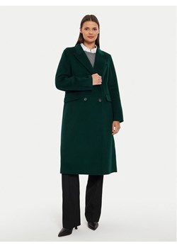Tommy Hilfiger Płaszcz wełniany WW0WW42621 Zielony Regular Fit ze sklepu MODIVO w kategorii Płaszcze damskie - zdjęcie 182700850