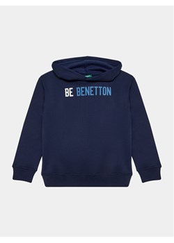 United Colors Of Benetton Bluza 3EB5C202T Granatowy Regular Fit ze sklepu MODIVO w kategorii Bluzy chłopięce - zdjęcie 182700891
