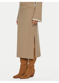 Luisa Spagnoli Spódnica midi Madis 58456 Beżowy Slim Fit ze sklepu MODIVO w kategorii Spódnice - zdjęcie 182700893