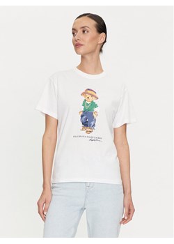 Polo Ralph Lauren T-Shirt 211935615001 Biały Regular Fit ze sklepu MODIVO w kategorii Bluzki damskie - zdjęcie 182700922