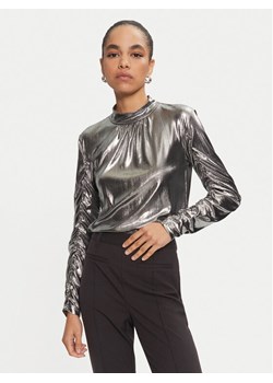 Karen by Simonsen Bluzka Regitze 10105118 Srebrny Slim Fit ze sklepu MODIVO w kategorii Bluzki damskie - zdjęcie 182701030