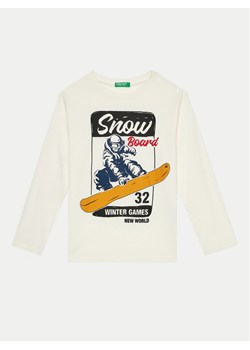 United Colors Of Benetton Bluzka 3096C10LZ Écru Regular Fit ze sklepu MODIVO w kategorii Bluzki dziewczęce - zdjęcie 182701130