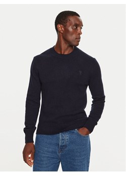 AMI PARIS Sweter HKS057.005 Granatowy Regular Fit ze sklepu MODIVO w kategorii Swetry męskie - zdjęcie 182701193