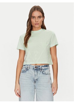 Guess T-Shirt V2YI06 K8HM0 Zielony Regular Fit ze sklepu MODIVO w kategorii Bluzki damskie - zdjęcie 182701364