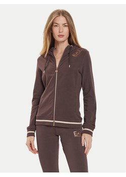 EA7 Emporio Armani Bluza 8NTM34 TJTXZ 1755 Brązowy Regular Fit ze sklepu MODIVO w kategorii Bluzy damskie - zdjęcie 182701381