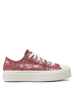 Converse Trampki Chuck Taylor All Star Lift Platform Suede Shimmer A11634C Różowy ze sklepu MODIVO w kategorii Trampki damskie - zdjęcie 182701412