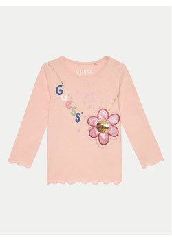 Guess Bluzka K4YI19 K6YW4 Różowy Regular Fit ze sklepu MODIVO w kategorii Bluzki dziewczęce - zdjęcie 182701770