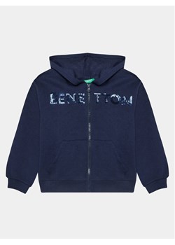 United Colors Of Benetton Bluza 39M2C502Y Granatowy Regular Fit ze sklepu MODIVO w kategorii Bluzy chłopięce - zdjęcie 182702134