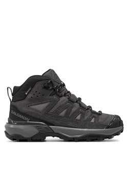 Salomon Trekkingi X Ultra 360 Leather Mid Gore-Tex L47571100 Szary ze sklepu MODIVO w kategorii Buty trekkingowe damskie - zdjęcie 182702182