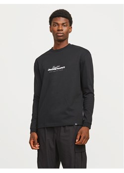 Jack&Jones Longsleeve Charlie 12265426 Czarny Regular Fit ze sklepu MODIVO w kategorii T-shirty męskie - zdjęcie 182702413