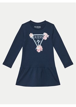 Guess Sukienka codzienna K3YK13 KA6W4 Granatowy Regular Fit ze sklepu MODIVO w kategorii Sukienki dziewczęce - zdjęcie 182702473