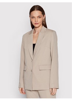 NA-KD Marynarka Basic 1018-008348-1844-581 Beżowy Oversize ze sklepu MODIVO w kategorii Marynarki damskie - zdjęcie 182702542