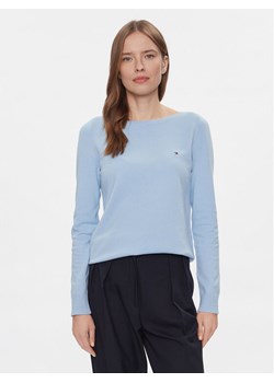 Tommy Hilfiger Sweter WW0WW40099 Błękitny Regular Fit ze sklepu MODIVO w kategorii Swetry damskie - zdjęcie 182702594