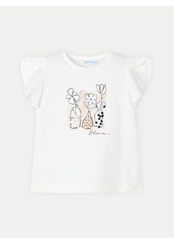 Mayoral T-Shirt 3004 Écru Regular Fit ze sklepu MODIVO w kategorii Bluzki dziewczęce - zdjęcie 182702630